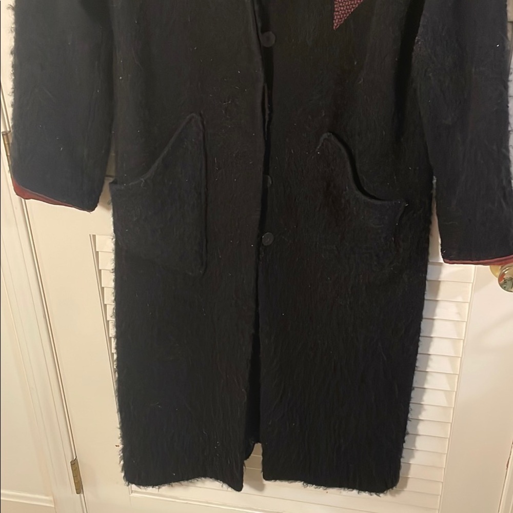 Ooak Canvasbacks Patchwork Wool Black/Red Teddy H… - image 3